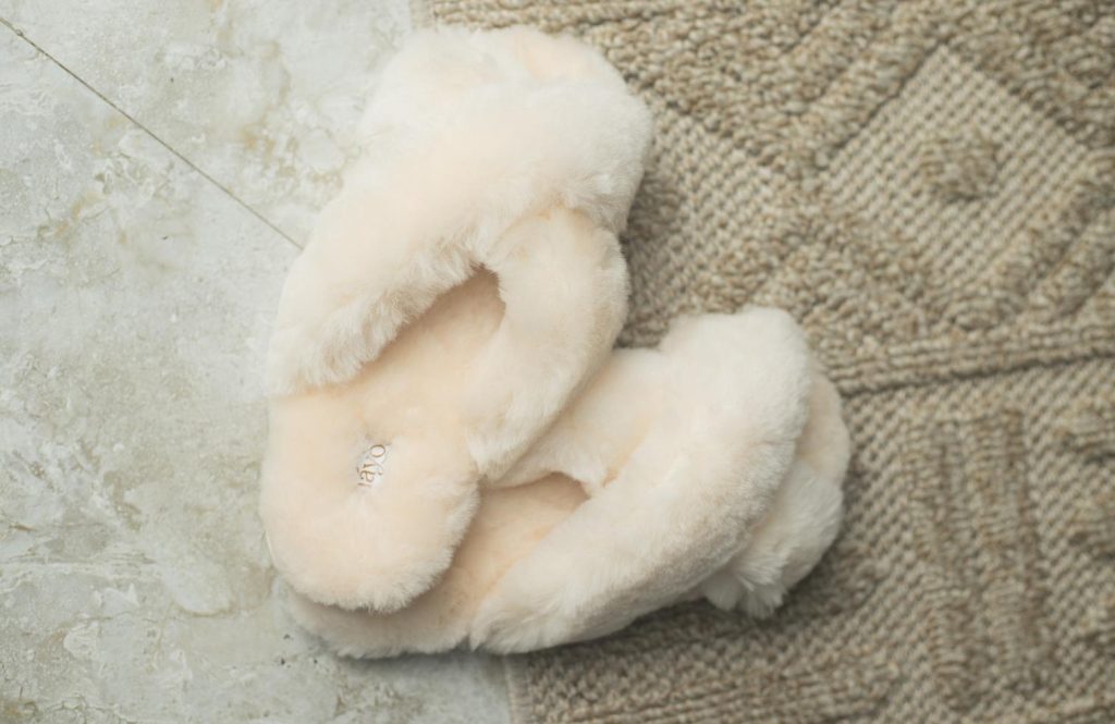 The Blush Fur Slides
